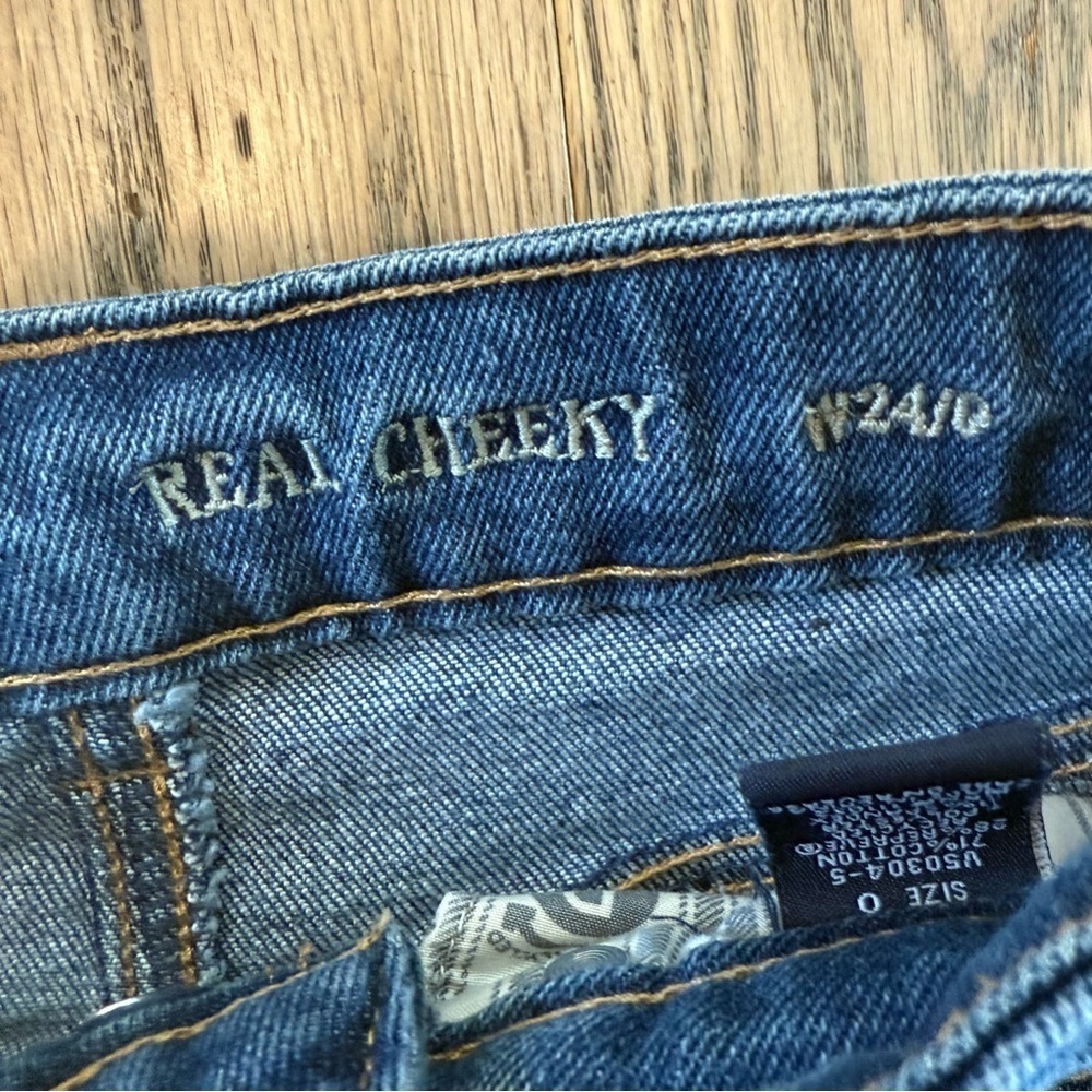 Vanilla Star Women’s Blue Distressed High Rise Button Fly Skinny Jeans Size 0/24 - Picture 8 of 11